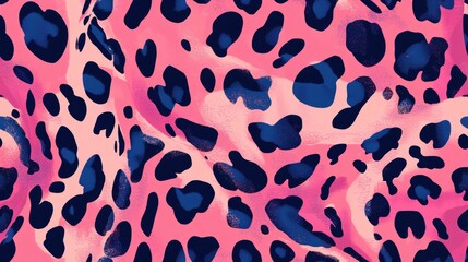 Obraz premium Colorful leopard pattern in shades of pink