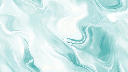 Obraz premium Colored Gradient Decorative Border with Fluid Acrylic Ripples Seamless Spiral Pattern Featuring Grunge Organic Stains in Ecru and Pale Aqua Swirls