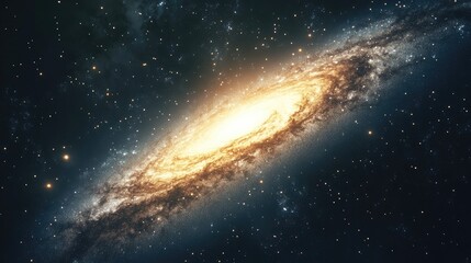 Fototapeta premium 3D cartoon visualization of a galaxy cosmos and the Milky Way against a dark sky