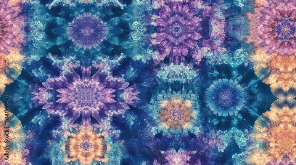 Poster seamless abstract kaleidoscopic pattern