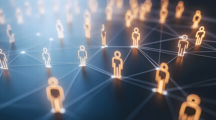 Pions d'&eacute;checs interconnect&eacute;s dans un r&eacute;seau, concept de r&eacute;seau dans la strat&eacute;gie de gestion des ressources humaines	
