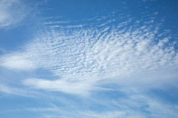 Obraz premium blue sky with white clouds, sky scenery