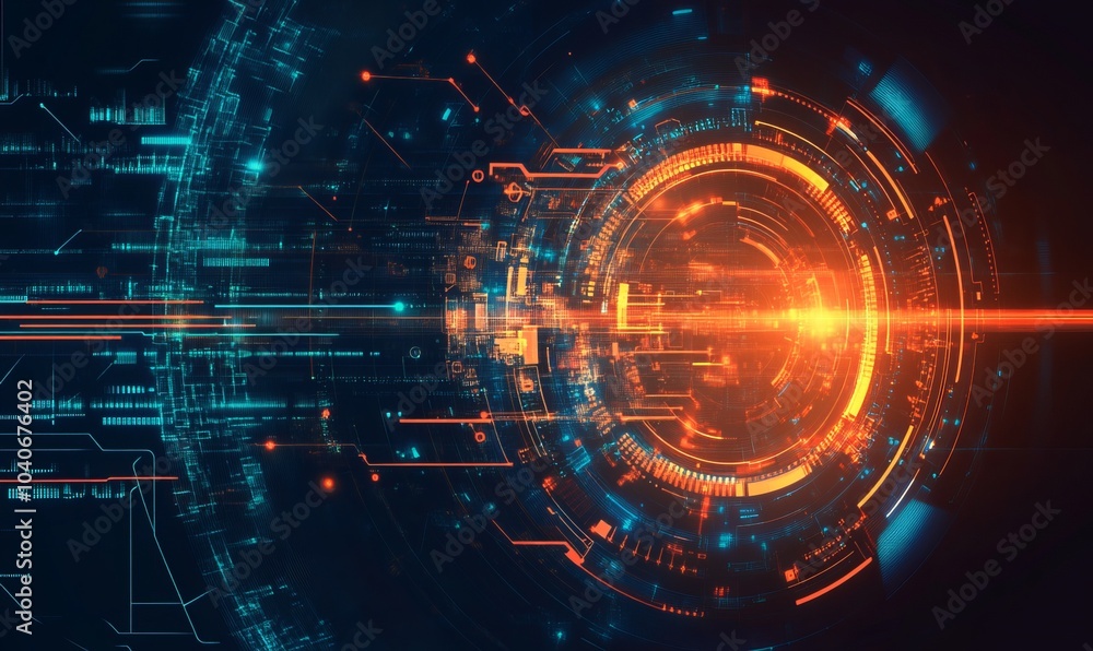 Aufkleber abstract futuristic data computer technology business background