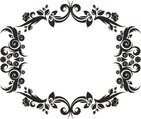 Vector floral ornamental frame with floral elements and peacock feathers. Vintage oriental panel, great for wedding decorations, greeting cards, invitations, banners, vinyl and laser ready.