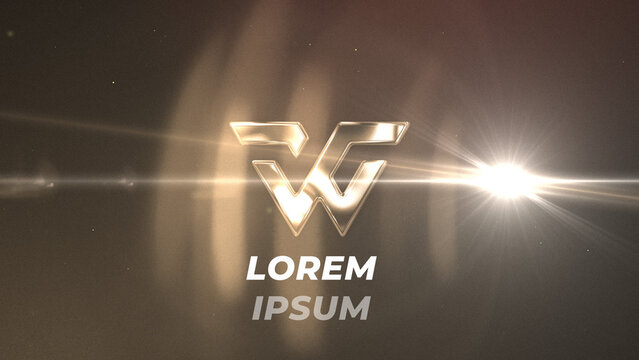 Cinematic Flare Chrome Logo Reveal 395 1:1 16:9 9:16