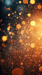 Fototapeta premium A sparkling abstract background with warm, golden bokeh lights.