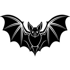 bat with wings silhouette