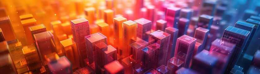 3D printing model, vibrant colors, tech setting, closeup, detailed