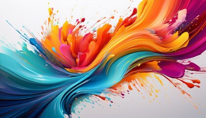 Vibrant abstract art with swirling colors