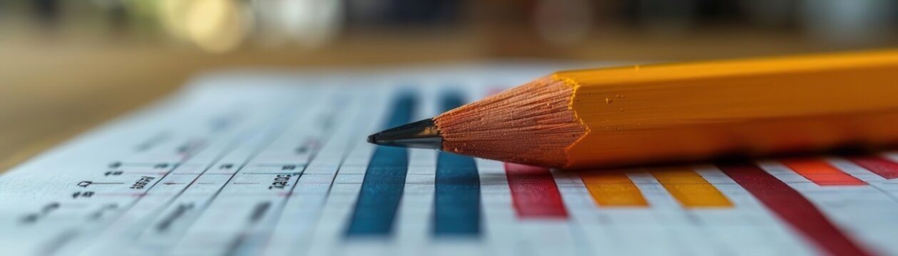 Market research data, vibrant colors, graphs and charts, closeup, informative