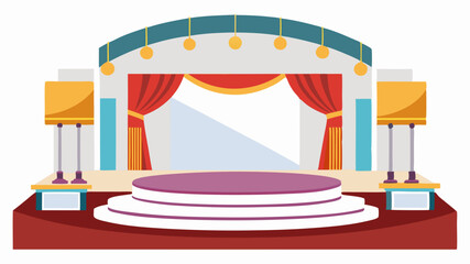 Fototapeta premium white stage background with gradient light empty room for display your product.
