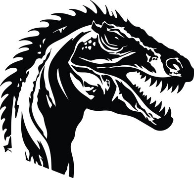 black dinosaur head silhouette clip art preview