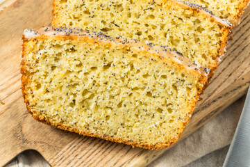 Homemade Baked Lemon Poppyseed Bread Loaf