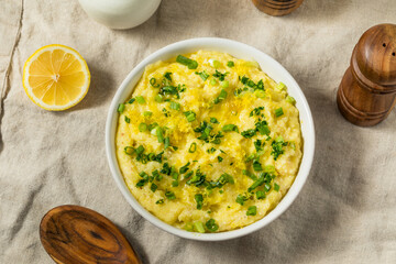 Greek Homemade Lemon Skordalia Potatoes with Olive Oil