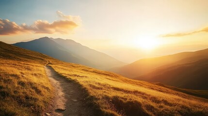 Stunning Sunrise Over Majestic Mountain Landscape
