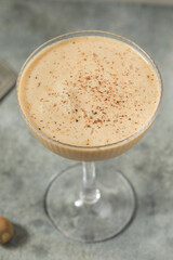 Refreshing Cold Boozy Brandy Alexander Cocktail