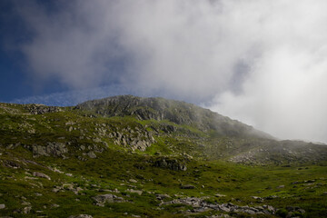 landscape in the morning with clouds