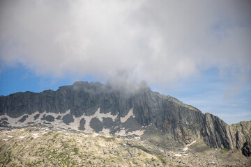mountain landscape with clouds