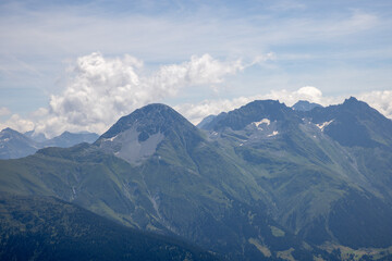 mountain landscape with clouds