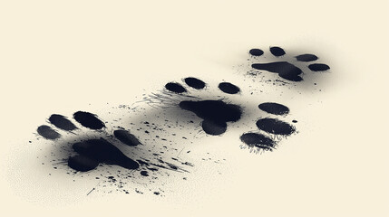 animal paw prints stickers