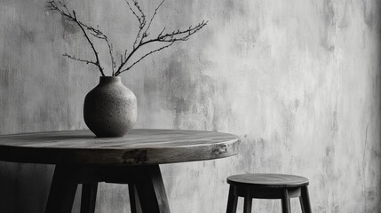 Vintage Rustic Table and Stool