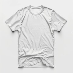 Clean One Color T-shirt Mockup Isolated on White Background for Your Designs