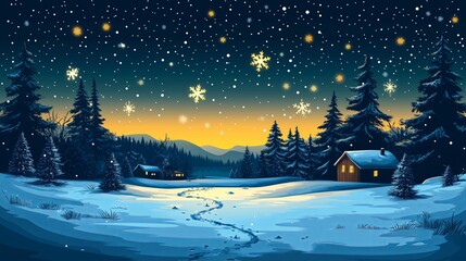Naklejka premium Illustration of night sky full of stars