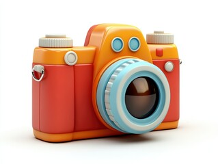 Colorful retro camera design, perfect for photography enthusiasts.