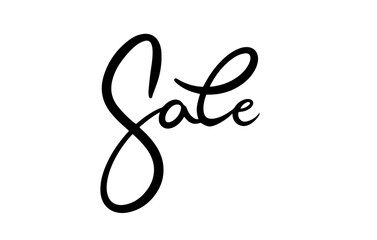 Obraz premium Sale Simple Modern Lettering. Brush Script Font. Calligraphy Script. Expressive Modern Handwritten Typeface. Retail Promotion. Sign And Banner Design. Vector Illustration.
