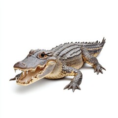 Obraz premium Crocodile on a white isolated background.