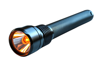 Grey Flashlight isolated on transparent background, png file, no background png file