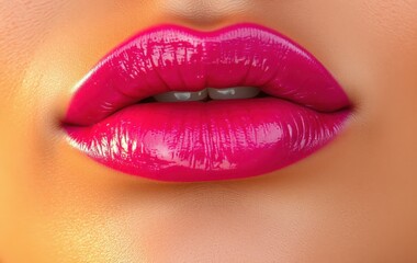 Soft Pink Lips with Glossy Finish