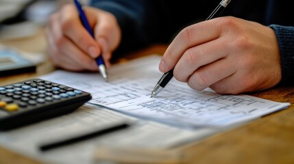 Hand Filling Out Paperwork