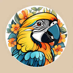 Fototapeta premium illustration of a parrot