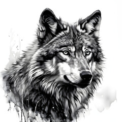 Fototapeta premium wolf head vector