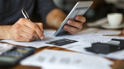 Man signing documents