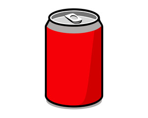  lank Soda Can. Aluminum soft drink can on white background
