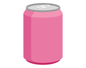  lank Soda Can. Aluminum soft drink can on white background