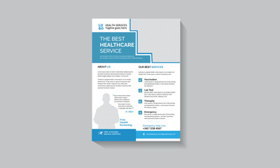 Medical healthcare flyer template design