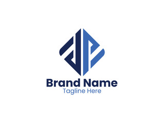 Vector JP letter logo design JP creative initials letter logo concept