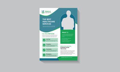 Medical healthcare flyer template design