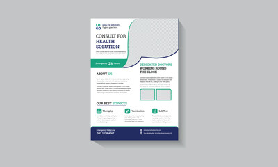 Medical healthcare flyer template design