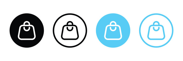 Set of Shopping bags icons. Packages, Cary Bag, marketing, shop bag symbol. Vector Illustration.