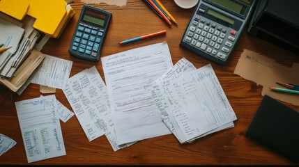Obraz premium pen and notebook on table