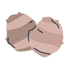 Vector image of a potato icon on a white background