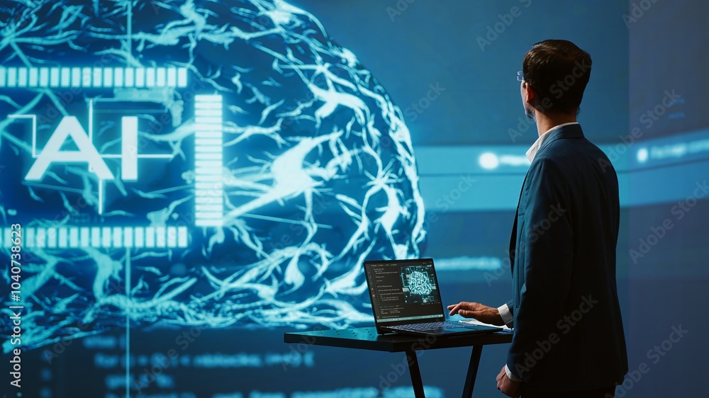 Poster system administrator uses neural networks modeled after human brain to solve complex problems. ai re