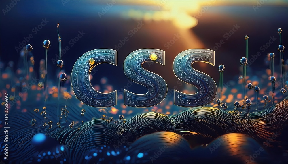 Poster creative css design concept with modern elements