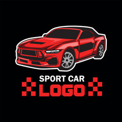 Fototapeta premium CARRO DEPORTIVO PLANTILLA LOGO VECTOR ILUSTRACION PARA CONCECIONARIO TALLER LAVADO DE AUTO VEHICULO DE ALTO DESEMPEÑO