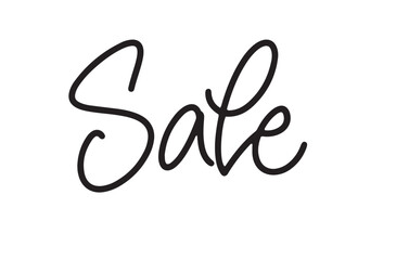 Sale Modern Lettering Monoline Pen. Calligraphy Script. Expressive Modern Handwritten Typeface. Retail Promotion. Sign And Banner Design. Vector Illustration.