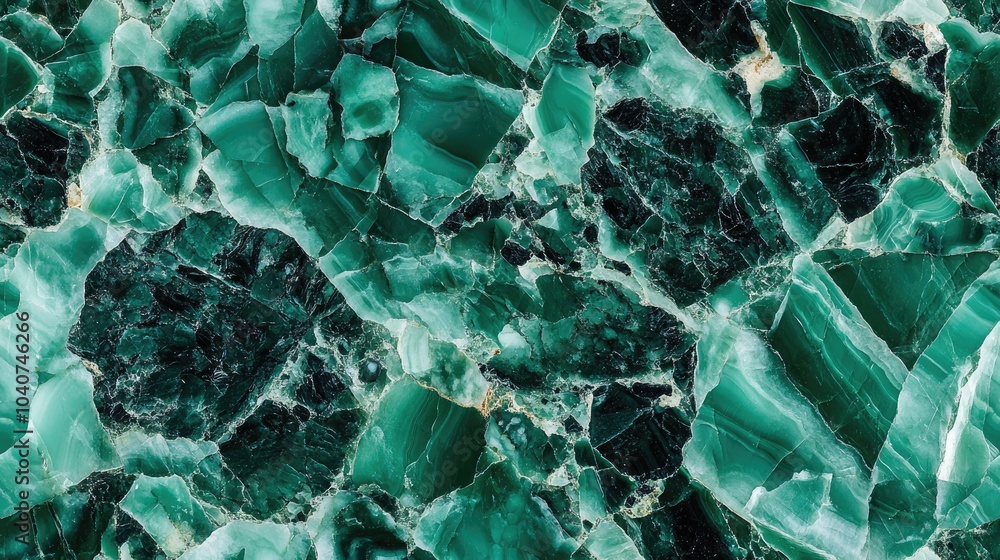 Poster close-up of a green marble surface with a swirling, abstract pattern.